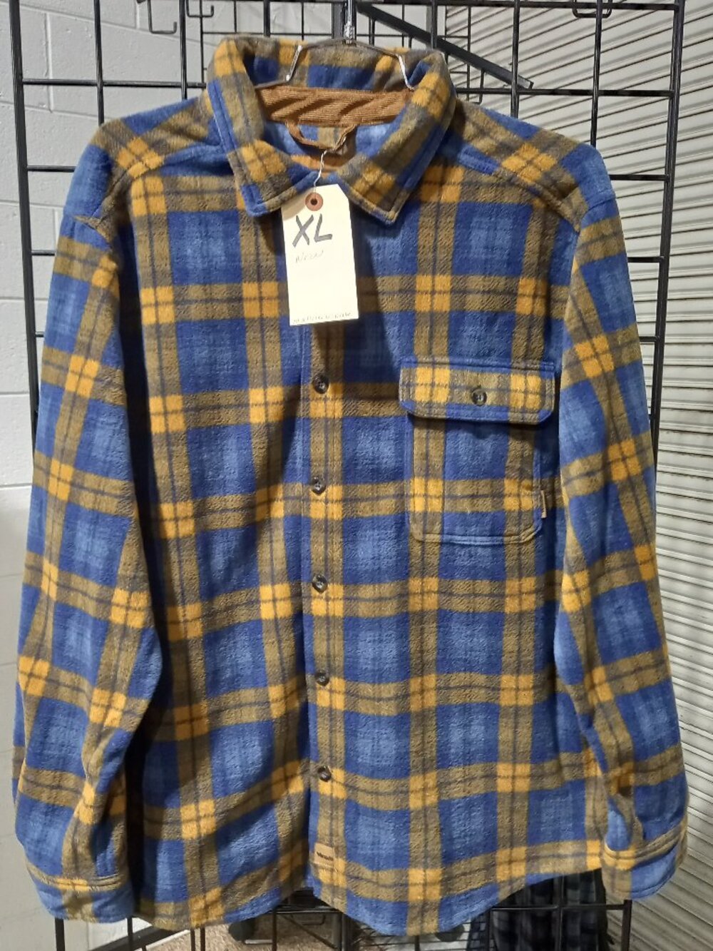 Bonfire Fleece - Blue & Gold Plaid | XL